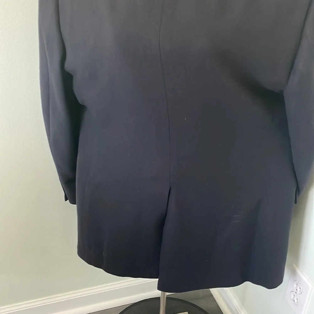 Jos A Bank Camel Hair Sportcoat Jacket Blazer Single Breasted Navy Blue Men 43R
